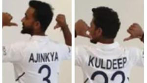 India cricketers flaunt their new Test jersey with numbers on the back side(BCCI Instagram) India cricketers flaunt their new Test jersey with numbers on the back side(BCCI Instagram)