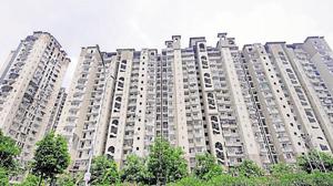 The Amrapali Sapphire housing project is located in Noida Sector 45.(HT PHOTO.)
