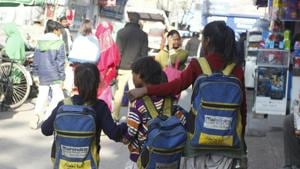 The initiative to introduce lockers in schools was started last year for primary school students in a select number of English medium schools to reduce the burden on students.(HT File / Representative Photo) The initiative to introduce lockers in schools was started last year for primary school students in a select number of English medium schools to reduce the burden on students.(HT File / Representative Photo)