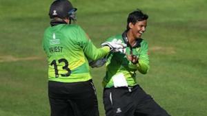 Deepti Sharma in action for Western Storm in Kia Super League.(Twitter) Deepti Sharma in action for Western Storm in Kia Super League.(Twitter)