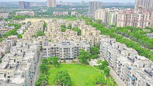 A view of the flats, at Indirapuram, in Ghaziabad.(Sakib Ali/Hindustan Times) A view of the flats, at Indirapuram, in Ghaziabad.(Sakib Ali/Hindustan Times)