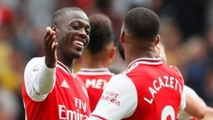 File image of Arsenal's Nicolas Pepe and Alexandre Lacazette.(REUTERS) File image of Arsenal's Nicolas Pepe and Alexandre Lacazette.(REUTERS)