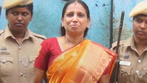 Nalini Sriharan, one of the seven convicts in the Rajiv Gandhi assassination case, got an extension in her parole.(PTI photo) Nalini Sriharan, one of the seven convicts in the Rajiv Gandhi assassination case, got an extension in her parole.(PTI photo)