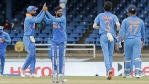 A file photo of the Indian cricket team during their match against West Indies.(AP) A file photo of the Indian cricket team during their match against West Indies.(AP)