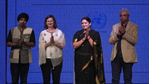 <p>Union minister Smriti Irani attended the second day of Lakme Fashion Week 2019. She was present for the inauguration of the largest initiative towards sustainable fashion. Smriti Irani is the Minister of Textiles, Women and Child Development. The much awaited Lakme Fashion Week 2019 kick-started on August 20. Manish Malhotra opened Winter/Festive edition of LFW with his collection 'Maahrumysha'.</p>
