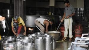The food department is also conducting an investigation and have taken the food samples from the Anganwadi kitchen.(HT file photo) The food department is also conducting an investigation and have taken the food samples from the Anganwadi kitchen.(HT file photo)
