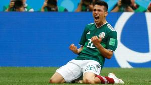 Mexico's Hirving Lozano celebrates scoring a goal in the 2018 World Cup.(REUTERS) Mexico's Hirving Lozano celebrates scoring a goal in the 2018 World Cup.(REUTERS)