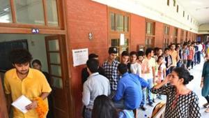Nominations for student union elections were filed across 14 universities and colleges. (representational image)(Sushil Kumar/HT PHOTO) Nominations for student union elections were filed across 14 universities and colleges. (representational image)(Sushil Kumar/HT PHOTO)
