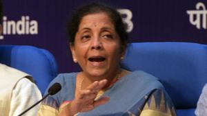 Finance minister Nirmala Sitharaman on Friday announced measures to revive growth, boost consumption and uplift investor and consumer sentiment(Mohd Zakir/HT PHOTO) Finance minister Nirmala Sitharaman on Friday announced measures to revive growth, boost consumption and uplift investor and consumer sentiment(Mohd Zakir/HT PHOTO)