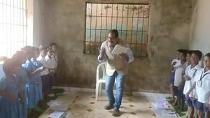 56-year-old Pathi has been teaching the students in his unique style since 2008.(Facebook/Prafulla Kumar Pathi) 56-year-old Pathi has been teaching the students in his unique style since 2008.(Facebook/Prafulla Kumar Pathi)