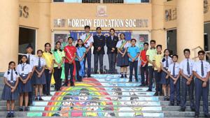 New Horizon Scholars School, Thane, recently held its investiture ceremony.(HT PHOTO) New Horizon Scholars School, Thane, recently held its investiture ceremony.(HT PHOTO)