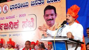 Nalin Kumar Kateel took charge as the new president of the Karnataka unit.(Facebook photo) Nalin Kumar Kateel took charge as the new president of the Karnataka unit.(Facebook photo)