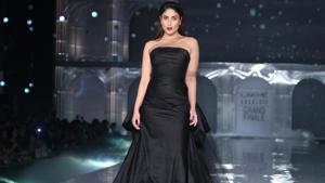 Mumbai: Actress Kareena Kapoor Khan walks the ramp for fashion designers Nainika and Gauri at the Lakme Fashion Week Winter/Festive 2019 in Mumbai on Aug 25, 2019. (Photo: IANS)(IANS) Mumbai: Actress Kareena Kapoor Khan walks the ramp for fashion designers Nainika and Gauri at the Lakme Fashion Week Winter/Festive 2019 in Mumbai on Aug 25, 2019. (Photo: IANS)(IANS)