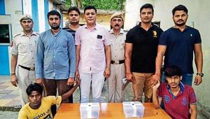The police said the two men were arrested on Monday on a tip-off that they were carrying illegal weapons and it was by chance that their role in the murder emerged.(HT Photo/ Sourced) The police said the two men were arrested on Monday on a tip-off that they were carrying illegal weapons and it was by chance that their role in the murder emerged.(HT Photo/ Sourced)
