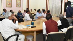 Bihar Chief Minister Nitish Kumar at Main Secretariat in Patna.(Santosh Kumar/Hindustan Times) Bihar Chief Minister Nitish Kumar at Main Secretariat in Patna.(Santosh Kumar/Hindustan Times)