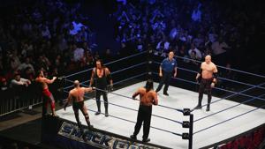 WWE star Underataker with other wrestlers in action during ‘Smackdown’.(Getty Images) WWE star Underataker with other wrestlers in action during ‘Smackdown’.(Getty Images)