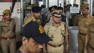 UP Director General of Police (DGP) OP Singh has said, “We are investigating both cases (disappearance of the woman and extortion). We have some clues and the case will be solved very soon.”(File photo: PTI) UP Director General of Police (DGP) OP Singh has said, “We are investigating both cases (disappearance of the woman and extortion). We have some clues and the case will be solved very soon.”(File photo: PTI)