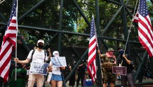 China has accused the US of stoking the protests that began in June against a bill allowing extraditions to the mainland, and treats any calls for independence as a red line that could justify a harsher crackdown.(Bloomberg Photo) China has accused the US of stoking the protests that began in June against a bill allowing extraditions to the mainland, and treats any calls for independence as a red line that could justify a harsher crackdown.(Bloomberg Photo)