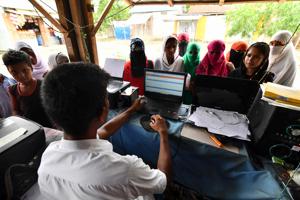 Assam NRC: The Centre has reassured people who were left out of the final citizens’ list in Assam and underscored that they would not lose their privileges as a citizen till the judicial appeals process is complete.(Photo by Biju BORO / AFP) Assam NRC: The Centre has reassured people who were left out of the final citizens’ list in Assam and underscored that they would not lose their privileges as a citizen till the judicial appeals process is complete.(Photo by Biju BORO / AFP)