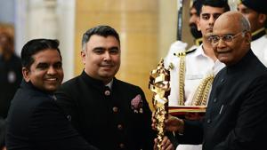 President Ram Nath Kovind presents Rashtriya Khel Protsahan Puraskar 2019 to Gagan Narang and Padam Singh (L) representing Gagan Narang Sports Promotion Foundation(ANI) President Ram Nath Kovind presents Rashtriya Khel Protsahan Puraskar 2019 to Gagan Narang and Padam Singh (L) representing Gagan Narang Sports Promotion Foundation(ANI)