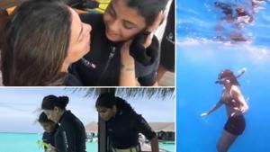 Sushmita Sen and her family are in Maldives on a holiday.(Instagram) Sushmita Sen and her family are in Maldives on a holiday.(Instagram)
