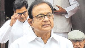 Former Union minister P Chidambaram will be produced before a special Central Bureau of Investigation (CBI) court on Monday as his extended custody with the probe agency in the INX Media case ends.(PTI Photo) Former Union minister P Chidambaram will be produced before a special Central Bureau of Investigation (CBI) court on Monday as his extended custody with the probe agency in the INX Media case ends.(PTI Photo)