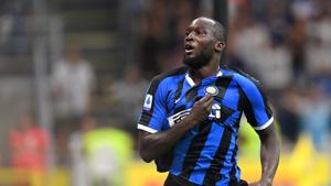 Inter Milan's Romelu Lukaku celebrates after scoring a goal.(REUTERS) Inter Milan's Romelu Lukaku celebrates after scoring a goal.(REUTERS)