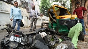 The driver of dumper truck was arrested by the police, reports ANI.(Arvind Yadav /HT) The driver of dumper truck was arrested by the police, reports ANI.(Arvind Yadav /HT)