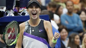 Belinda Bencic of Switzerland celebrates after her match against Naomi Osaka of Japan.(USA TODAY Sports) Belinda Bencic of Switzerland celebrates after her match against Naomi Osaka of Japan.(USA TODAY Sports)