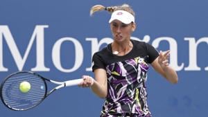 Elise Mertens of Belgium hits a forehand against Kristie Ahn of the United States.(USA TODAY Sports) Elise Mertens of Belgium hits a forehand against Kristie Ahn of the United States.(USA TODAY Sports)