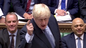 Boris Johnson, in his first PMQs, uttered the expletive to describe the main opposition Labour Party’s economic plans, describing them as “shit or bust”.(Reuters image) Boris Johnson, in his first PMQs, uttered the expletive to describe the main opposition Labour Party’s economic plans, describing them as “shit or bust”.(Reuters image)