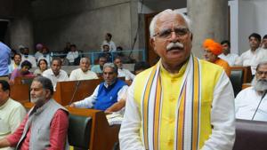 Haryana CM Manohar Lal Khattar(Keshav Singh / HT Photo) Haryana CM Manohar Lal Khattar(Keshav Singh / HT Photo)