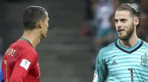 File image of Cristiano Ronaldo and David de Gea.(Getty Image) File image of Cristiano Ronaldo and David de Gea.(Getty Image)