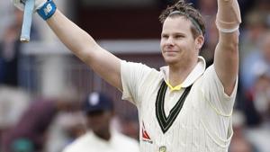 Australia's Steve Smith celebrates after scoring a century.(AP) Australia's Steve Smith celebrates after scoring a century.(AP)
