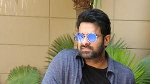 Actor Prabhas during a programme organised to promote Saaho in New Delhi.(IANS) Actor Prabhas during a programme organised to promote Saaho in New Delhi.(IANS)