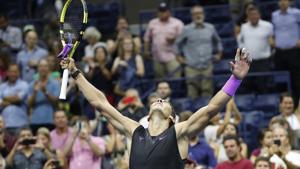 Rafael Nadal of Spain celebrates after his match against Diego Schwartzman of Argentina (not pictured) in a quarterfinal match on day ten of the 2019 US Open tennis tournament at USTA Billie Jean King National Tennis Center.(USA TODAY Sports) Rafael Nadal of Spain celebrates after his match against Diego Schwartzman of Argentina (not pictured) in a quarterfinal match on day ten of the 2019 US Open tennis tournament at USTA Billie Jean King National Tennis Center.(USA TODAY Sports)