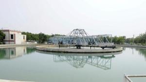 GMDA supplies 450 million litres daily (MLD) water from its two water treatment plants located at Chandu Budhera and Basai.(HT Photo) GMDA supplies 450 million litres daily (MLD) water from its two water treatment plants located at Chandu Budhera and Basai.(HT Photo)