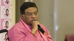Former Chhattisgarh CM Ajit Jogi has been admitted to a private hospital in Gurugram.(HT PHOTO.)