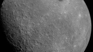 First view of the moon shot on LI4 Camera by Chandrayaan-2.(ANI file photo) First view of the moon shot on LI4 Camera by Chandrayaan-2.(ANI file photo)