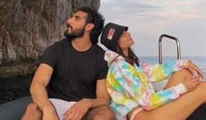 Ahan Shetty poses with Tania Shroff as they holiday in Europe. Ahan Shetty poses with Tania Shroff as they holiday in Europe.