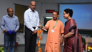CM Yogi Adityanath, government’s economic advisor KV Raju and IIM-L director Professor Archana Shukla at the inauguration of the novel crash course on leadership and governance for UP ministers(Dheeraj Dhawan/HT photo) CM Yogi Adityanath, government’s economic advisor KV Raju and IIM-L director Professor Archana Shukla at the inauguration of the novel crash course on leadership and governance for UP ministers(Dheeraj Dhawan/HT photo)
