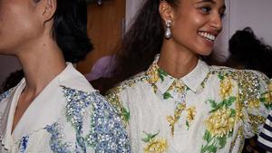American designer Tory Burch, a paragon of Bohemian chic style, wowed a star-studded audience with soft floral prints and baggy, puffed-out sleeves that had a distinct 1980s feel.(Tory Burch/Instagram) American designer Tory Burch, a paragon of Bohemian chic style, wowed a star-studded audience with soft floral prints and baggy, puffed-out sleeves that had a distinct 1980s feel.(Tory Burch/Instagram)