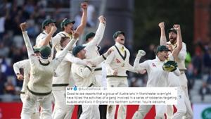Australia celebrate after winning the 4th Test.(Reuters) Australia celebrate after winning the 4th Test.(Reuters)