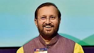 Union minister Prakash Javadekar at a press conference at the National Media Centre in New Delhi on Sunday.(HT image) Union minister Prakash Javadekar at a press conference at the National Media Centre in New Delhi on Sunday.(HT image)