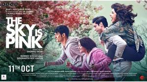 The Sky Is Pink poster: Priyanka Chopra, Farhan Akhtar, Zaira Wasim and Rohit Saraf will be seen together at TIFF for the film’s premiere. The Sky Is Pink poster: Priyanka Chopra, Farhan Akhtar, Zaira Wasim and Rohit Saraf will be seen together at TIFF for the film’s premiere.