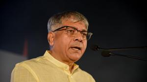 The Prakash Ambedkar-led Vanchit Bahujan Aaghadi (VBA) has finally announced that it will not ally with the Congress in the forthcoming Maharashtra Assembly polls. (Photo by Sanket Wankhade/HT PHOTO) The Prakash Ambedkar-led Vanchit Bahujan Aaghadi (VBA) has finally announced that it will not ally with the Congress in the forthcoming Maharashtra Assembly polls. (Photo by Sanket Wankhade/HT PHOTO)