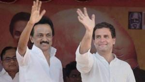 Thew DMK is the dominant partner in the alliance with the Congress in Tamil Nadu.(PTI) Thew DMK is the dominant partner in the alliance with the Congress in Tamil Nadu.(PTI)
