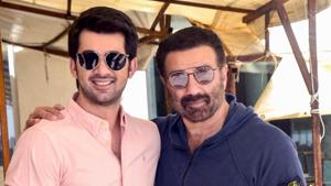 Sunny Deol and actor Karan Deol pose for photographs during promotion of their upcoming film Pal Pal Dil Ke Paas in Mumbai.(PTI) Sunny Deol and actor Karan Deol pose for photographs during promotion of their upcoming film Pal Pal Dil Ke Paas in Mumbai.(PTI)