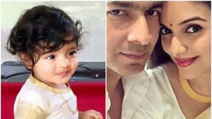 Asin and husband Rahul Sharma, and their daughter Arin, last Onam. Asin and husband Rahul Sharma, and their daughter Arin, last Onam.