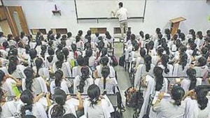 A coaching session in progress in Kota.(HT) A coaching session in progress in Kota.(HT)